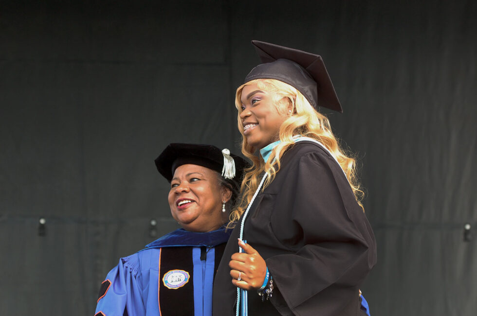 interim president cynthia robinson alexander, j.d. and tre'na monique brown