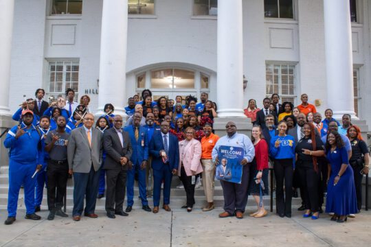 presidents first day on campus 2025 dr. jermaine whirl1