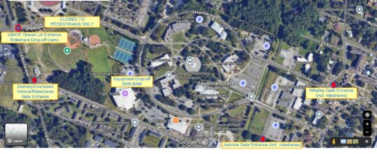 gate & parking map updated USATF