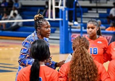 VB Coach and Players - SSU