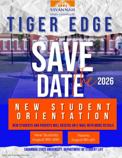 Save the Date New Student Orientation August 8