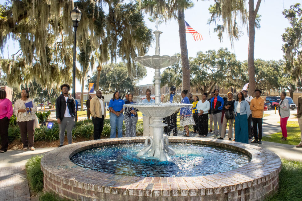 Homecoming Fountain Dyeing Ceremony